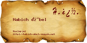 Habich Ábel névjegykártya